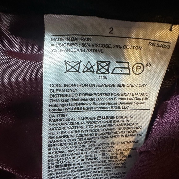 Banana Republic Sloane purple trousers midrise skinny pants size 2 - Picture 15 of 15
